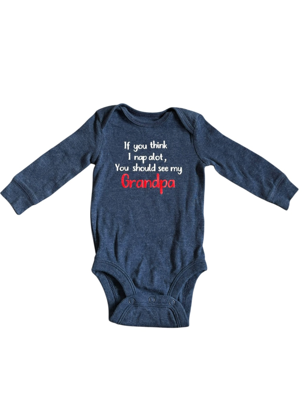 3/$25 Carter's Navy “if you think I nap a lot, you should see my Grandpa” onesie